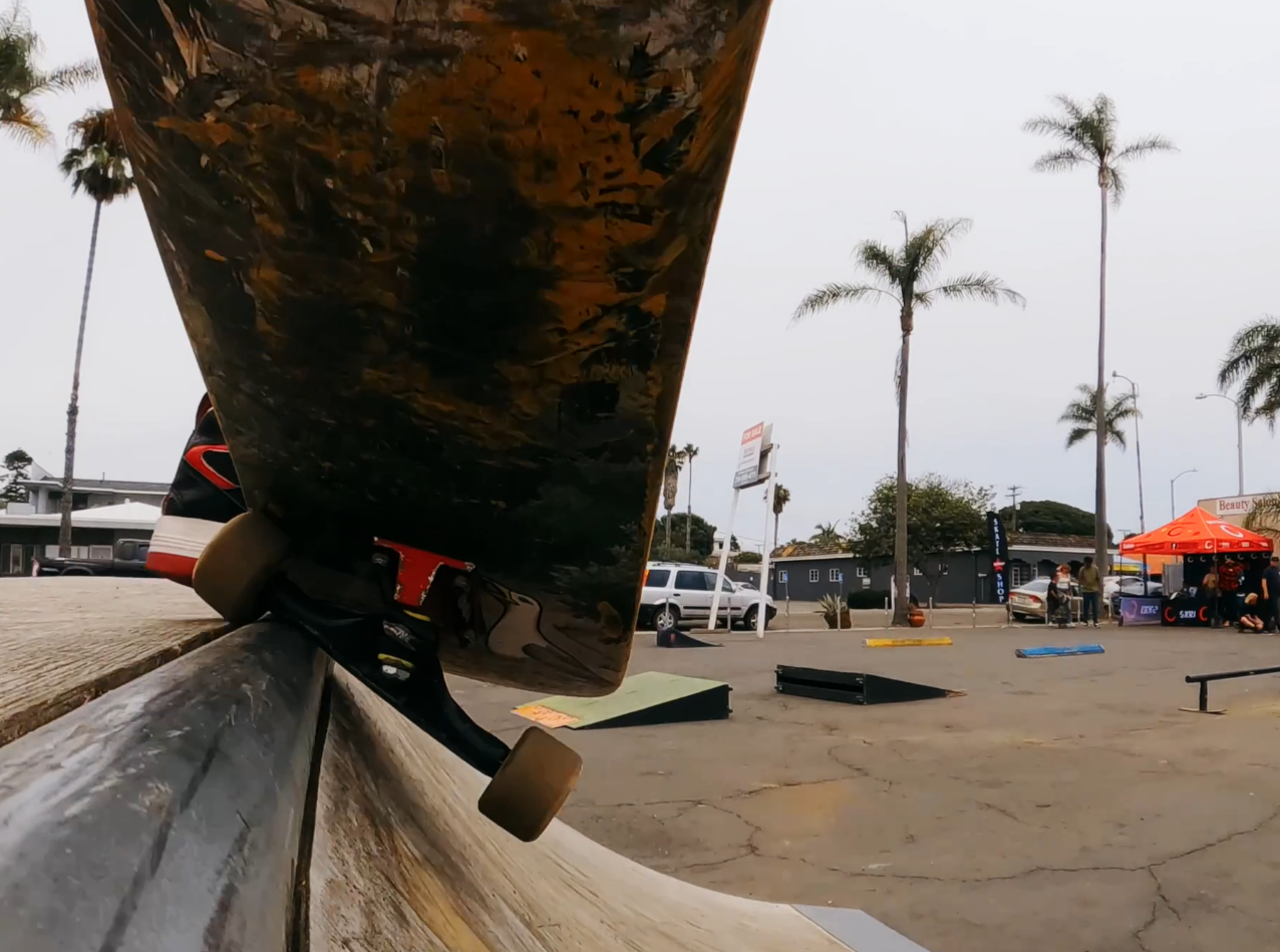 CLOSE UP SKATEBOARD SHOT